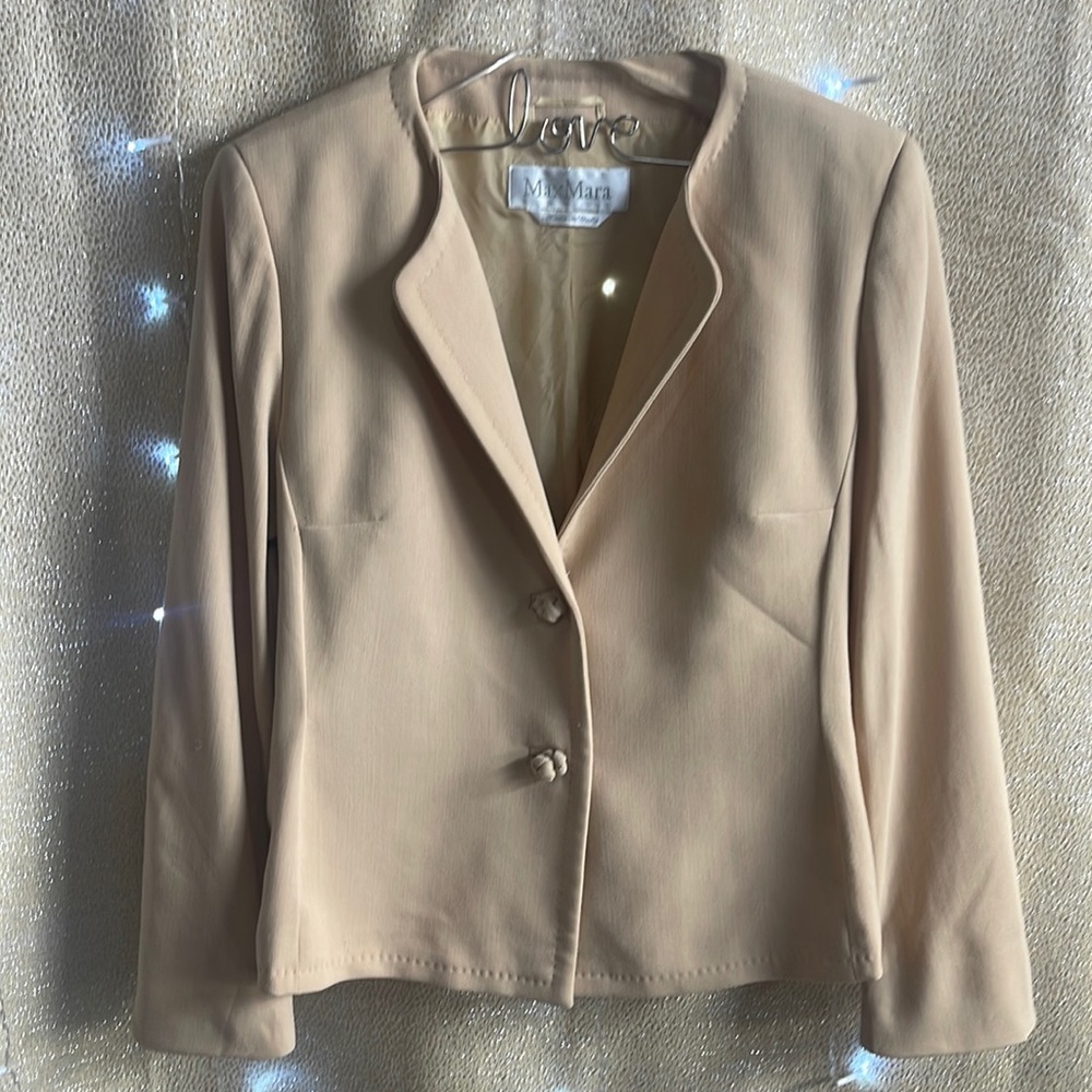 Maxmara Virgin Wool Lined Knox Button Blazer - image 1